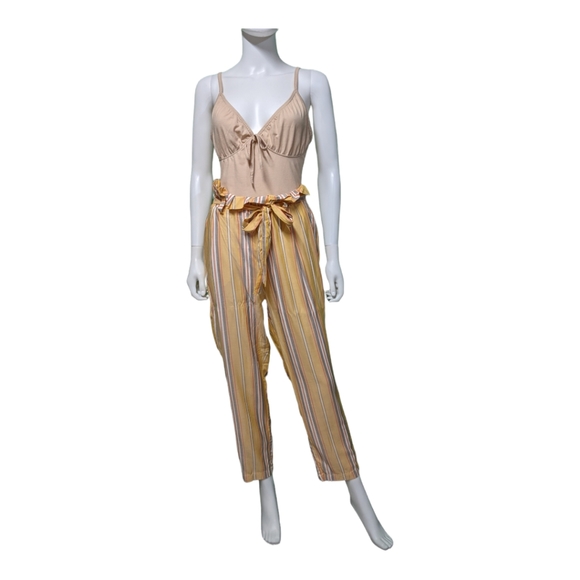 SOHO A New York & Co. Belted Paper Bag Pants Multi M - Picture 4 of 9